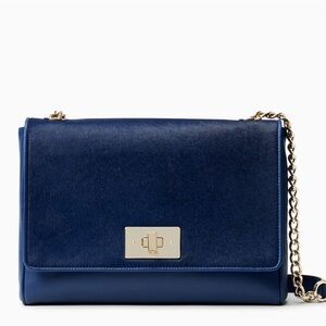 ✨Kate Spade✨ Calf Hair Shoulder Bag - Navy Blue - Dust Bag Included - Authentic